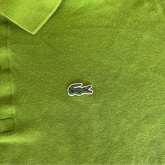 Lacoste Green Polo Golf Tennis Preppy Shirt Vibrant Cotton Comfort size 8/XXL - Picture 2 of 16